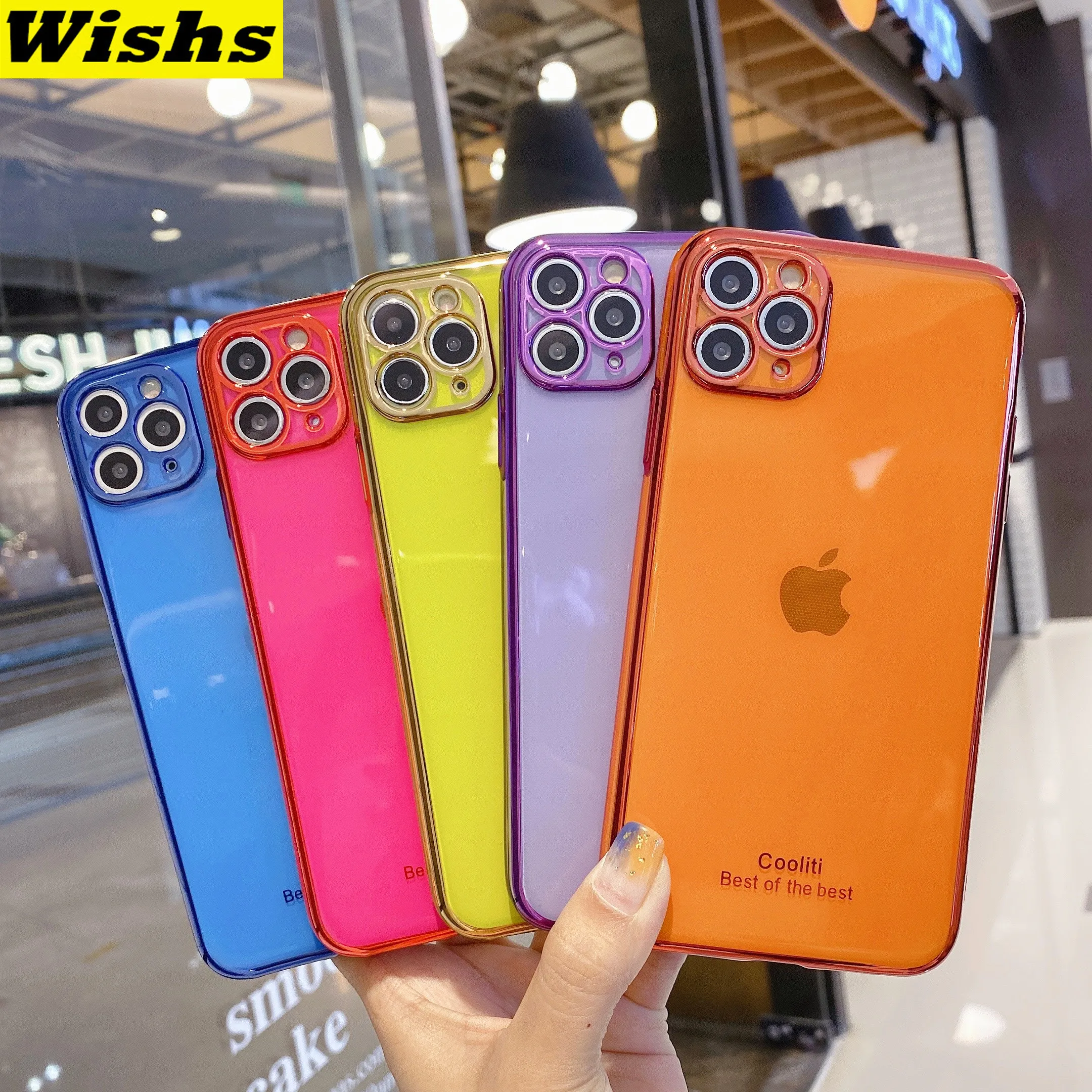 

Luxury 6D Electroplating Phone case For iPhone 11 Pro MAX XR XS MAX 7 8Plus fluorescent Soft TPU Phone Case For iPhone 11 Cover