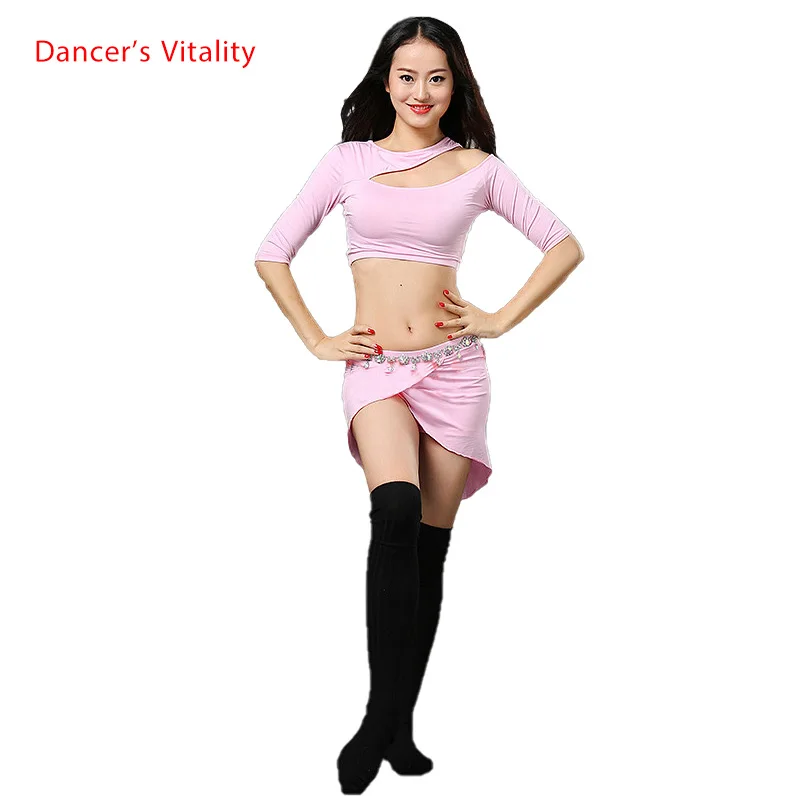 

Girls exercise dance clothing fashion sui Lady dance clothes dancer belly dance suit modal 2pcs(top/short skirt) belly dance set