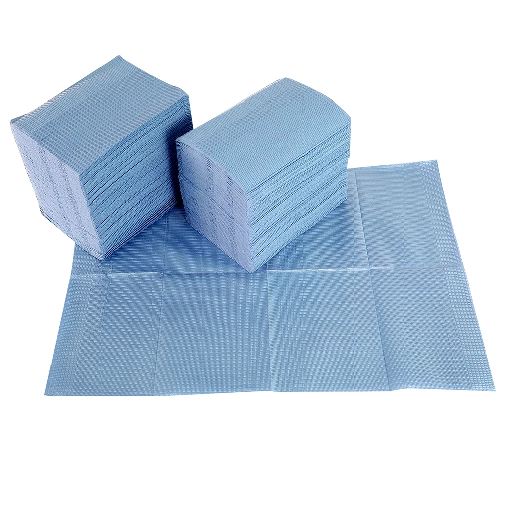 Синий 125Pcs Disposable Tattoo Clean Pad Waterproof Medical Paper Tablecloths Mat Double Layer Sheets Tattoo Accessories - Цвет: Синий