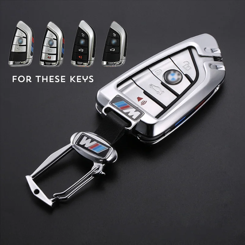 Автомобильный Стайлинг автомобиля ключ чехол для ключей брелок для ключей для BMW 520 525 f30 f10 F18 118i 320i для bmw X3 X4 M3 M4 M5 E34 E90 E60 E36 оболочки - Название цвета: Blade Silver Buckle