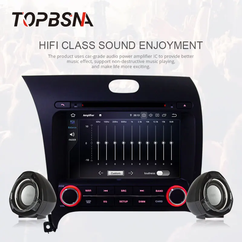 Discount TOPBSNA Android 9.0 Car DVD Multimedia Player for Kia CERATO K3 FORTE 2013 2014 2015 2016 WIFI Car Radio Player GPS Navi auto FM 2
