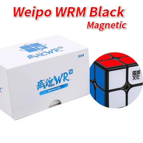 WRM Black MOYU Weipo WRM Магнитный 2x2x2 волшебный скоростной кубик без наклеек Weipo WR M карманные кубики профессиональные магниты головоломка Cubo magico 2x2 - Цвет: WRM Black