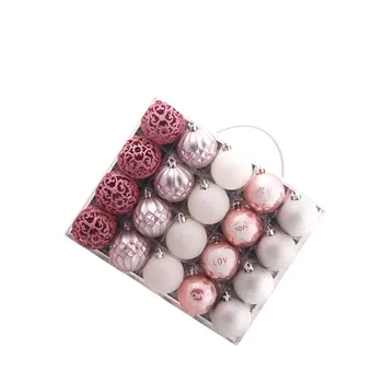 

20 Pcs Christmas Balls Box Packing Christmas Tree Hanging Pendants Holiday Arrangement Hanging Balls Xmas Party Balls (Silver-pi