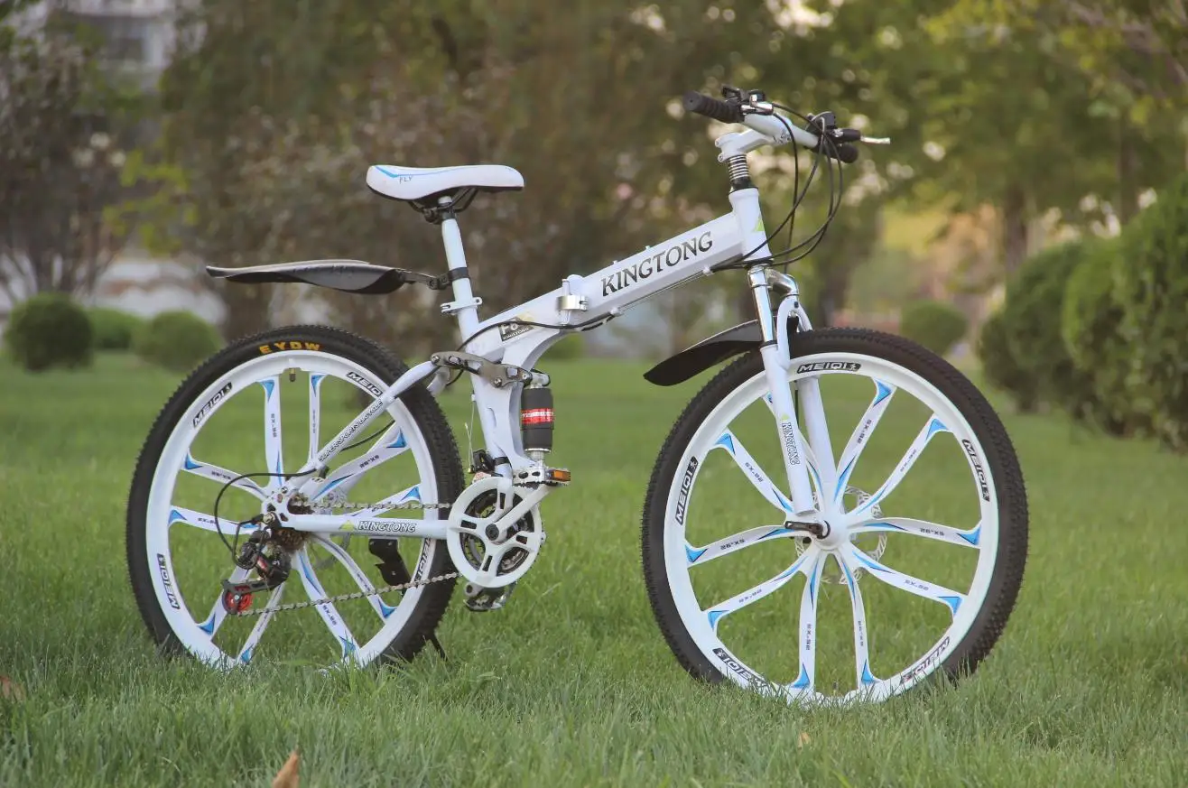 KINGTONG Double disc brake 21/24/27 Speed Mountain Bike 24/26inch Fat Tire Bikes Shock Absorbers Bicycle Free Delivery Snow Bike