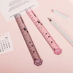 Creative Cute Cartoon Animal Cat Claw 15 Cm Plastic Kawaii Ruler Student Award School Office Supplies Stationery Cute Ruler