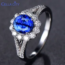 Целлюлозное классическое серебряное кольцо 925 сапфировое кольцо для женщин открытый размер регулировки драгоценности из серебра и камней женские вечерние подарок оптом