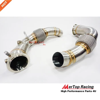 

MERTOP RACING 3.5'' High-flow T304 Stainless Steel Decat Exhaust Downpipe For B MW M5 F10 M6 F12 F13 2012+