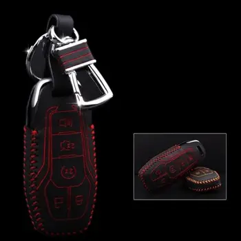 

Key case for Ford f150 2015 3.5T mustang 2015 Leather Car Key bag wallet holder key