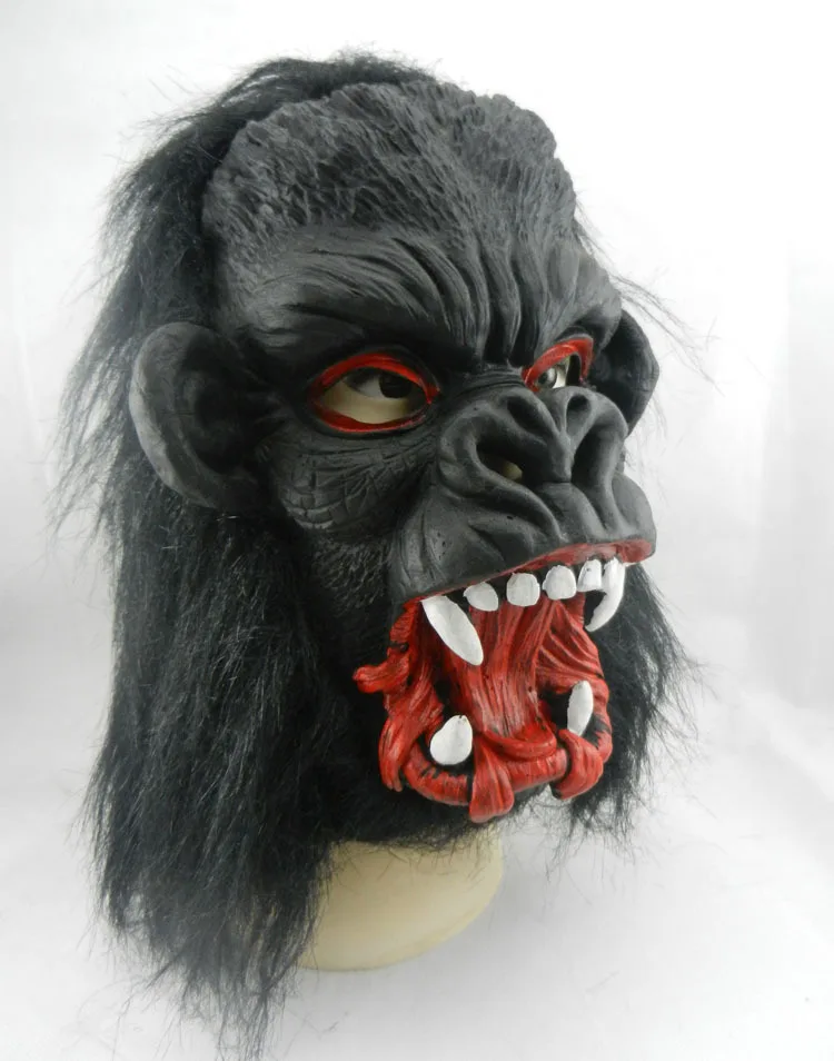 Горячие реалистичные орангутанг латексные маски на все лицо животное маска обезьяны страшная маска для Хэллоуина вечерние косплей реквизит маскарадный Маскарад нарядное платье