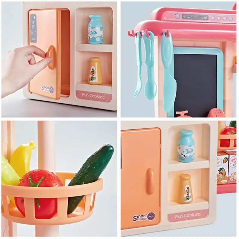  42Pcs/Set Simulation Kitchen Toy Spray Water Dinnerware Children's Toys Cooking Table Set - 4000324844846