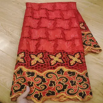 

African bazin riche fabric blue african lace fabric wedding 5yards cotton nigerian lace fabric for dress bazin brode ! L82009