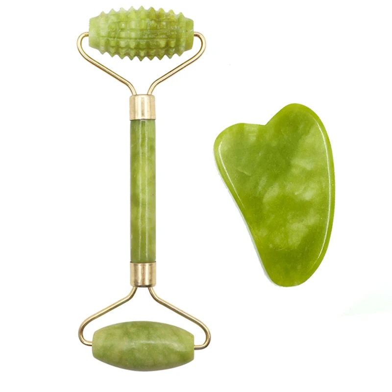 Sale Facial-Massage-Roller Guasha-Board Face-Lift Jade-Stone Relaxation Body-Skin Double-Heads gBQLxqal1DK