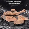 Simulation Electric Remote Control Tank 4CH Turret Rotate Simulation Sound Effect With Light Children's RC Battle Tank Model Toy 3