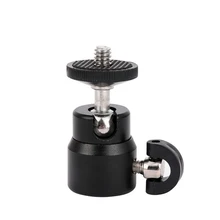 

Mini 1/4 " Rotation Ball Head Screw Mount Mount Adapter 360 Degree Swivel Aluminum Tripod Ballhead DSLR Light Stand Camrea Joint