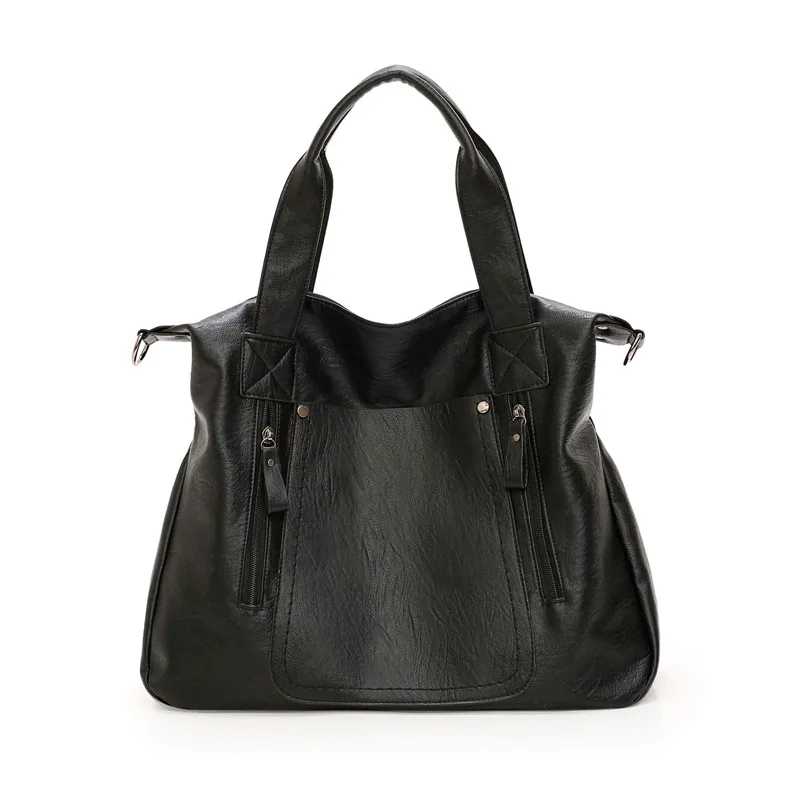 

2019 New Style European And American Style Retro Handbag Soft Surface Large-Volume WOMEN'S Handbag Middle-aged WOMEN'S Messenger