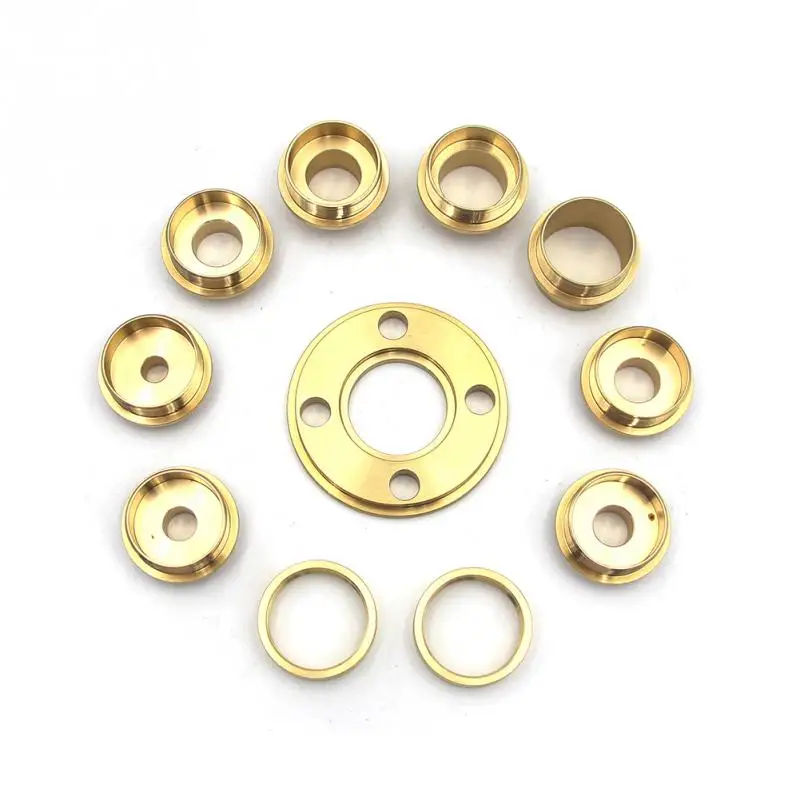 DCT Brass Router Template Guides Bushing & Lock Nuts 10-Piece Guide  Bushings Set