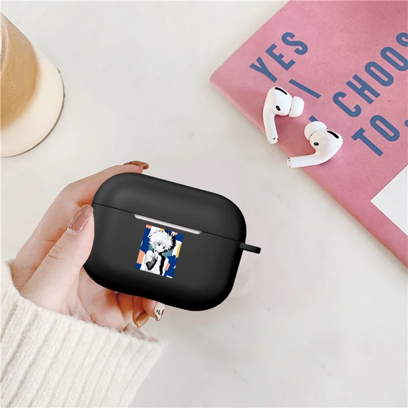 

Hunter x Hunter Anime Black Frosted TPU Protector for Airpods pro 3rd Apple Bluetooth Earphones Protective Case Cover