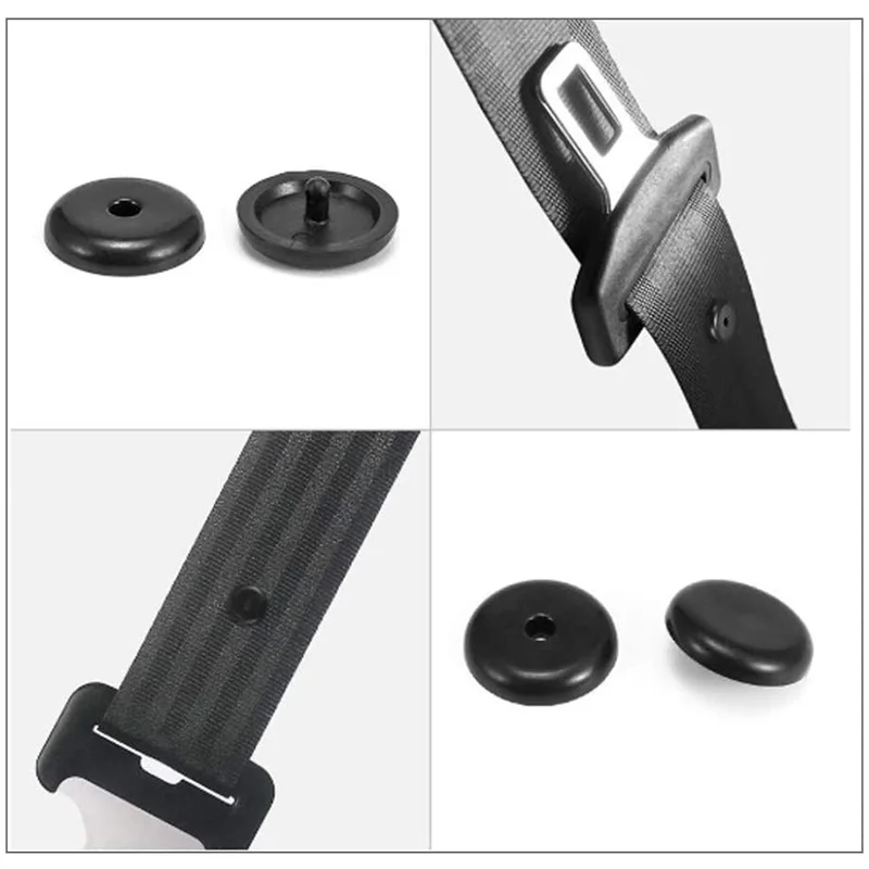 10Pcs Car Seat Belt Stopper Buttons Non-slip Universal Limit Safety Buckles Retainer Car Parts Fastener Auto Accessories