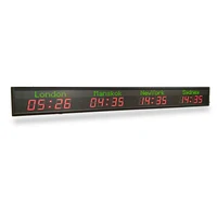 multiple time zone clock/LED world time clock 4 cities world time clock 2
