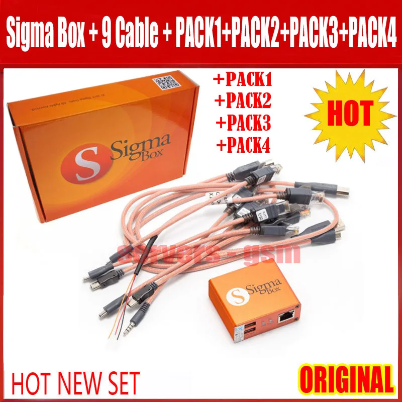 Новейший оригинальный кабель Sigma box + 9 Pack1 Pack2 Pack3 Pack4 новое обновление. | Мобильные