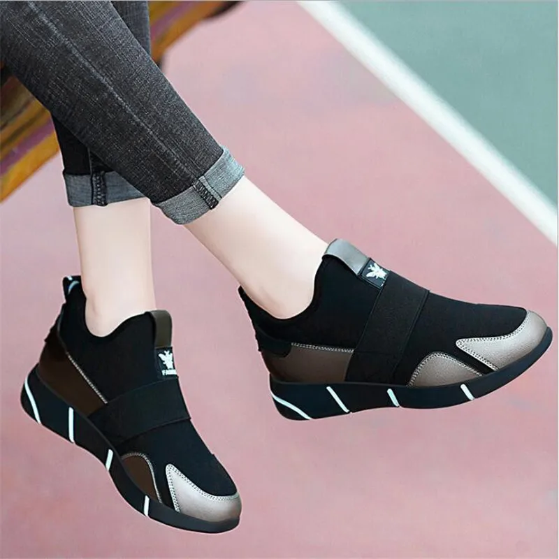 

2020 women's sports spring and autumn new elastic foot cover casual shoes thick sole single shoes net shoes platform sneakers