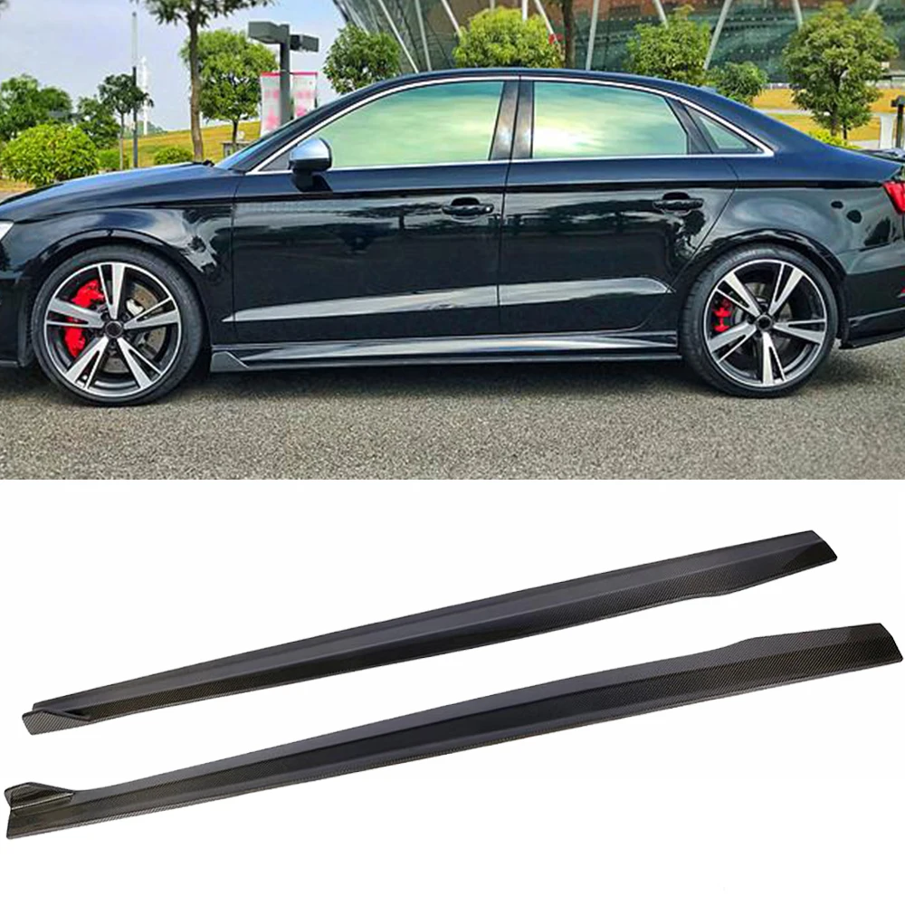 Высокое качество боковая Автомобильная юбка из углеродного волокна для Audi RS3