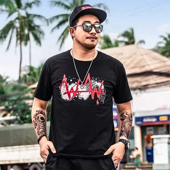 

GONTHWID Original Men's T-shirt Short-sleeved New Thin Section Trending Base Clothes Large Size Korean Printing