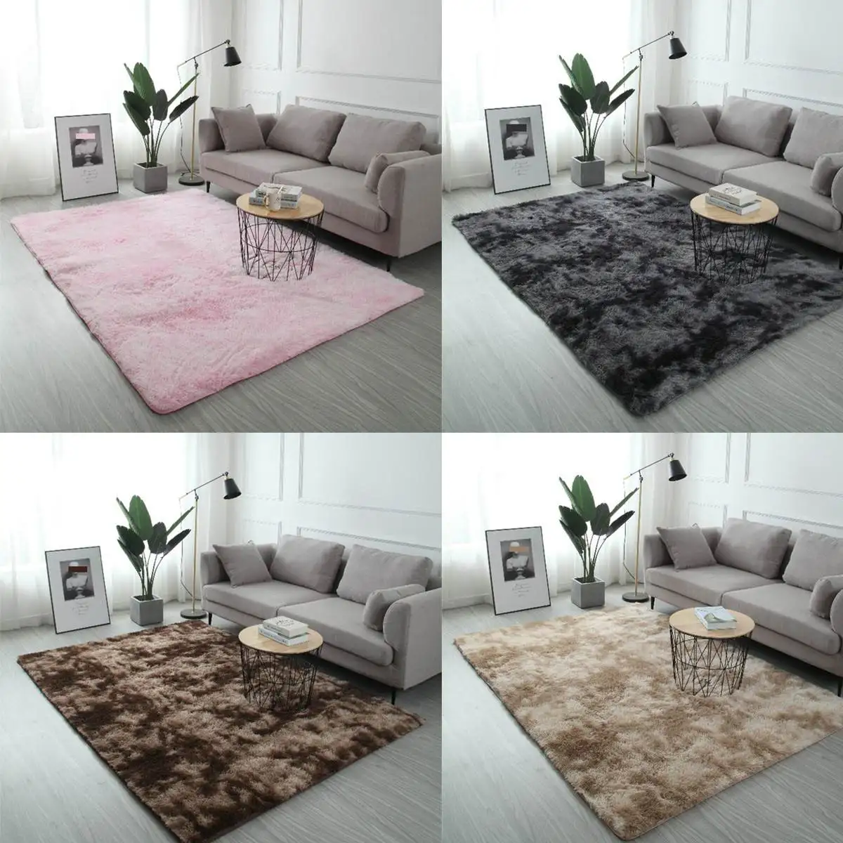 

Modern Rectangle Carpet for Living Room Long Wool Bedroom Non-slip Carpet Soft Sofa Beside Rugs Pad Home Floor Absorption Carpet