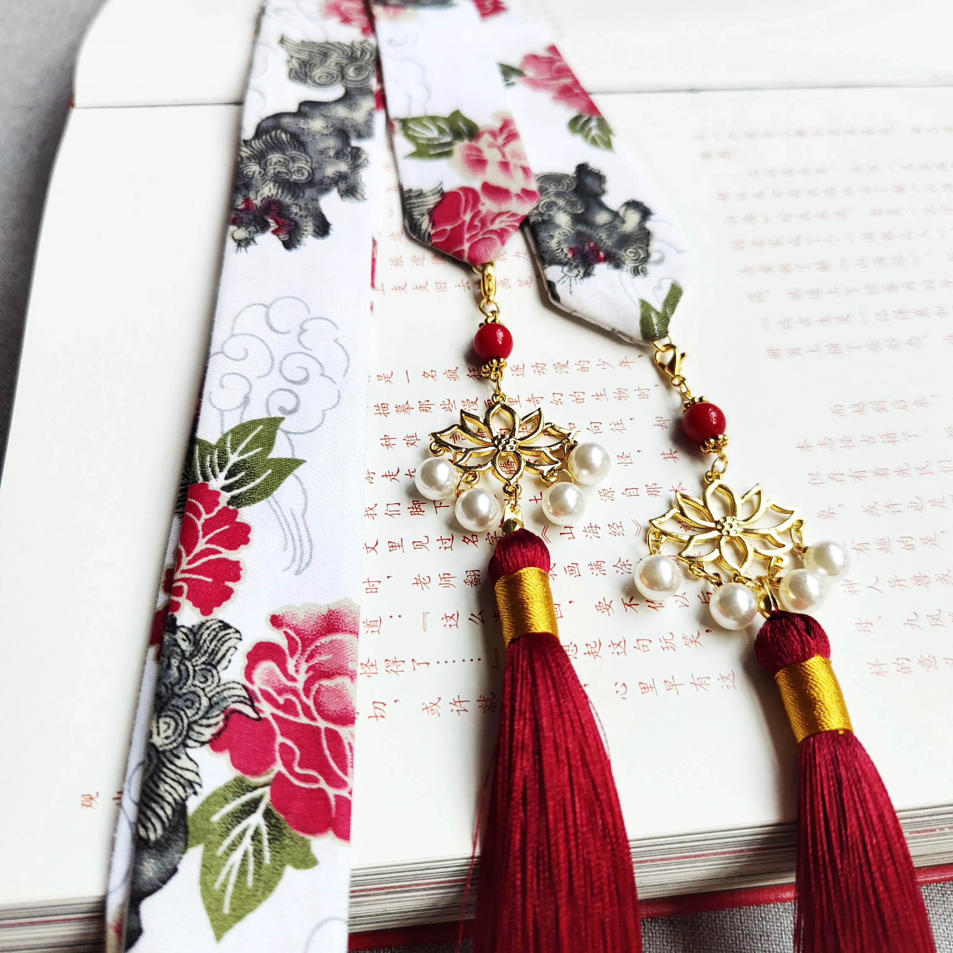 

Античная повязка для волос Hanfu, этнические элементы, цветочный узор, аксессуары для волос, красная серия, повязка для волос