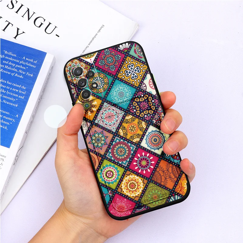 For Samsung A52 Case Soft TPU Silicone Wallet Card Holder Back Cover For Samsung Galaxy A 52 a52 4G 5G Flower Shell Fundas Couqe silicone case samsung