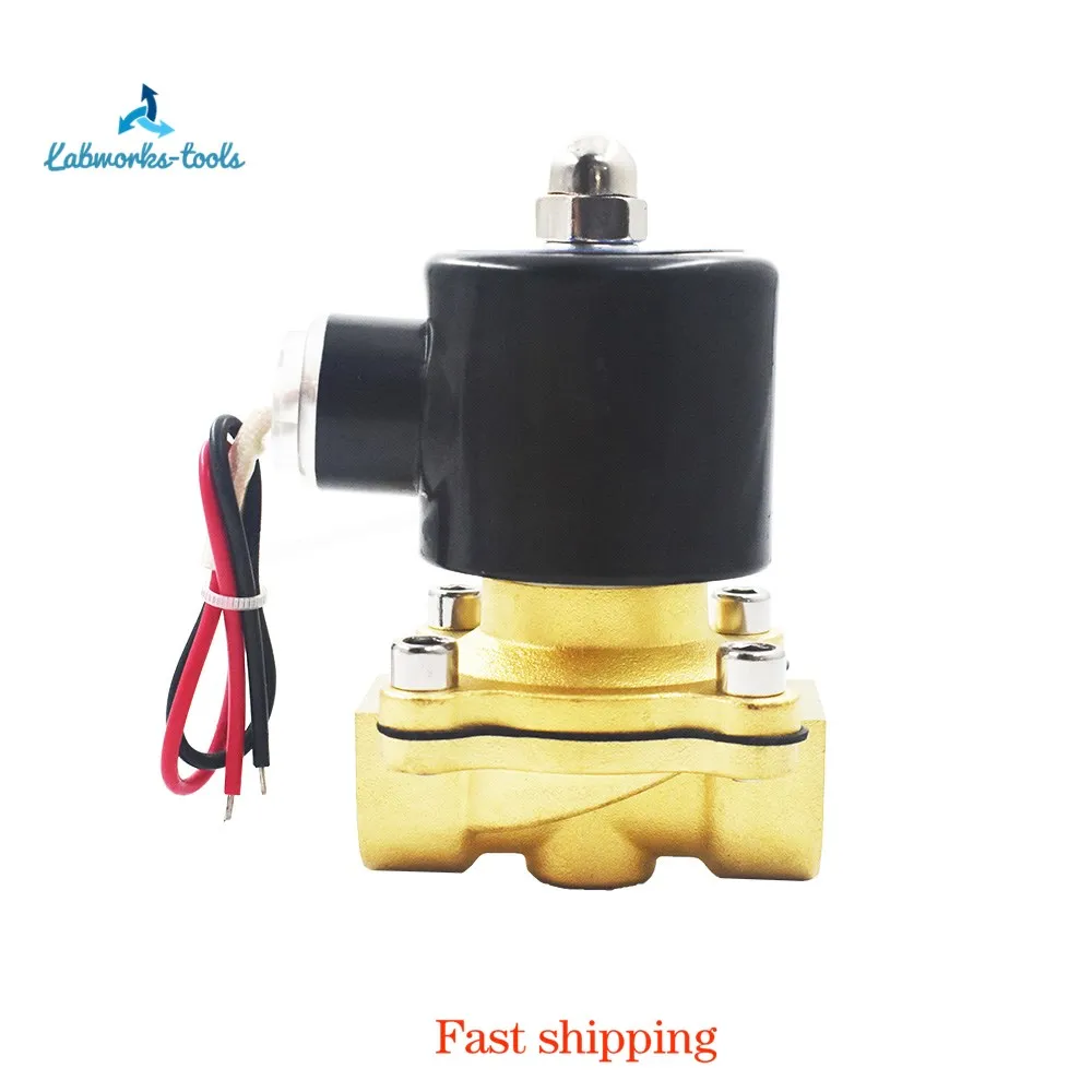 1/" NPT 12V DC латунь Электрический электромагнитный клапан Вода Воздух Газ Viton NC 12VDC США