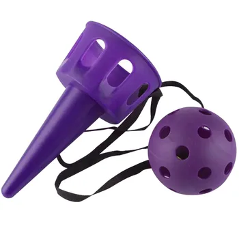 

Fun Sport Beginner Softball Children Outdoor Ball Cup Toy Set Throw Catch Yard Family Garden With Rope Activity Motor Skills