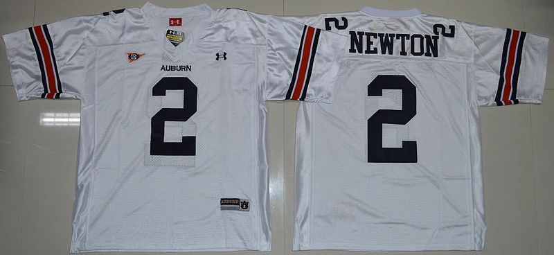 Stitiched, Auburn Tigers, Bo Jackson, Cameron Newton, Nick Marshall, DYER, Pat Sullivan, Lutzenkirchen Jersey - Цвет: Белый