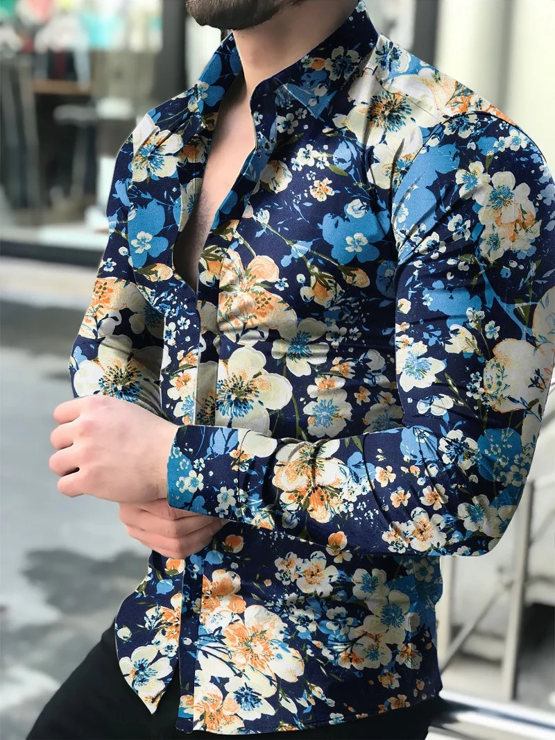 Men's shirt New Hawaiian Shirts Men Single Button Shirts Wild Shirts Printed Male Blouses 2021 Men's shirt New Hawaiian Shirts Men Single Button Shirts Wild Shirts Printed Male Blouses 2021