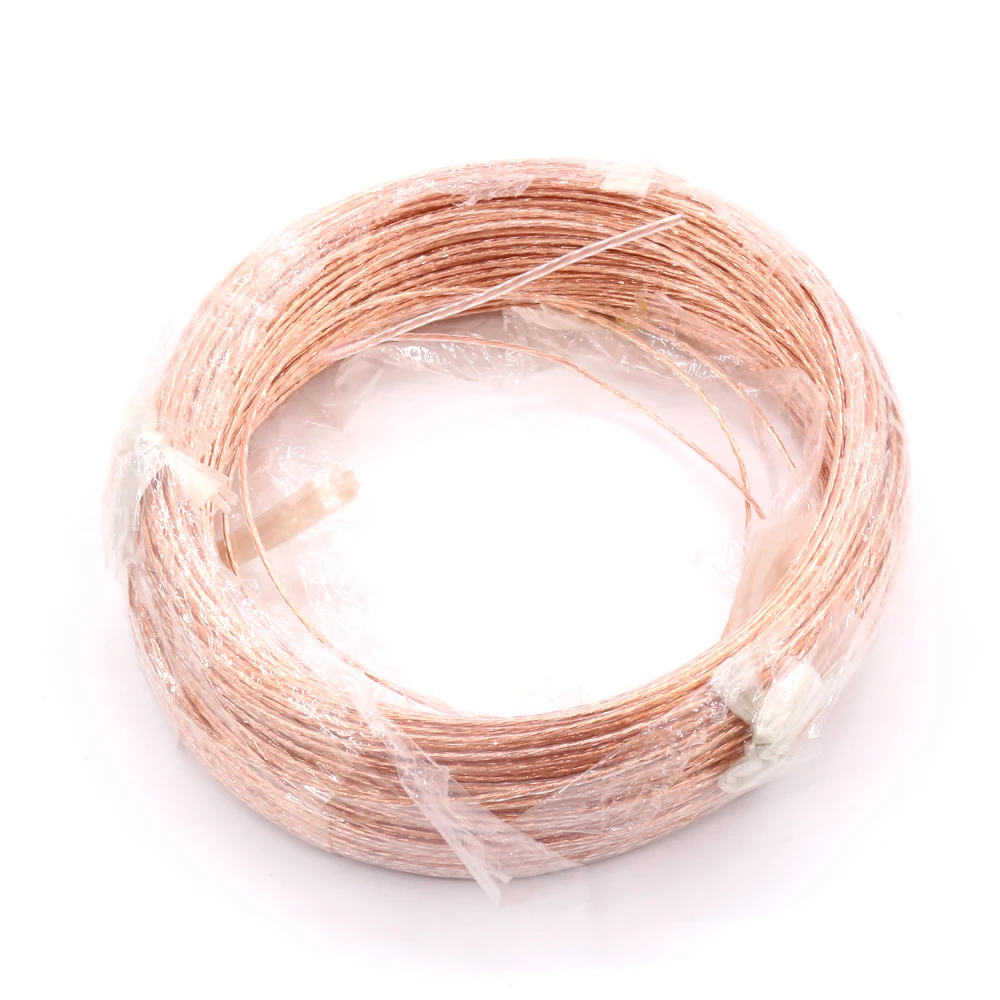 1 6mm 4N Pure Copper Wire Headphone Cable Audio Interconnect Cable With Cover 10 50 Meter