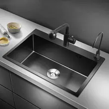 Большой размер Кухонная мойка Нанометр Антибактериальный Bl