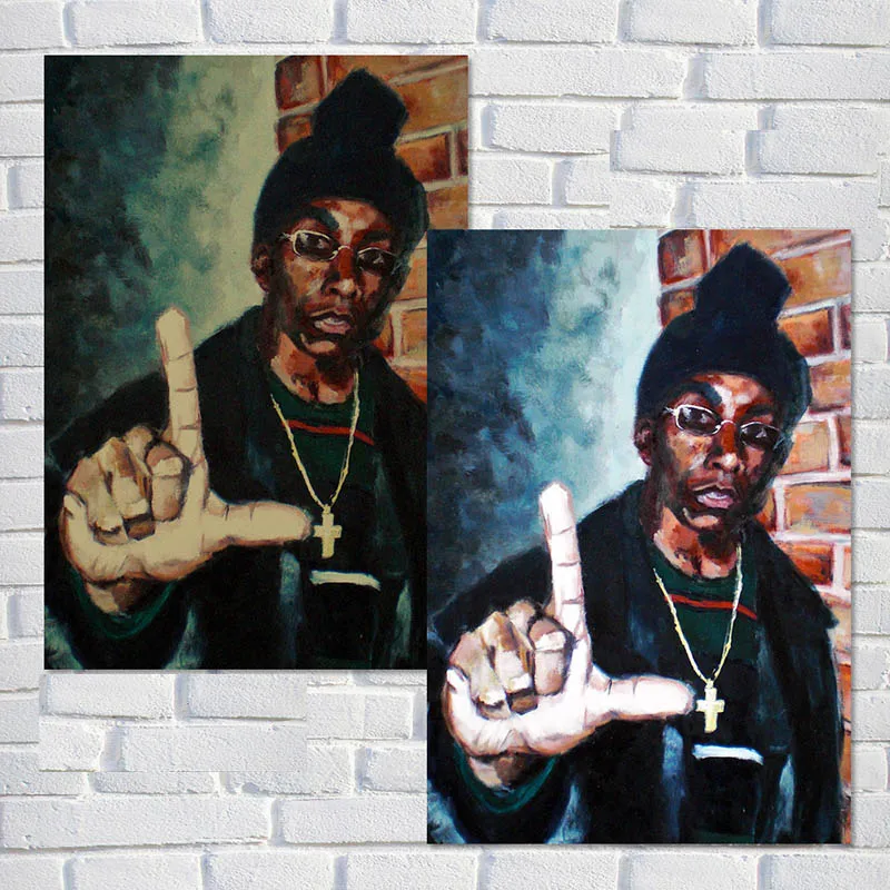 Biggie Smalls/DITC большой L/NWA плакат Американский West Coast Rap хип-хоп настенный художественный плакат белая крафт-бумага настенные картинки QT620 - Цвет: Серый