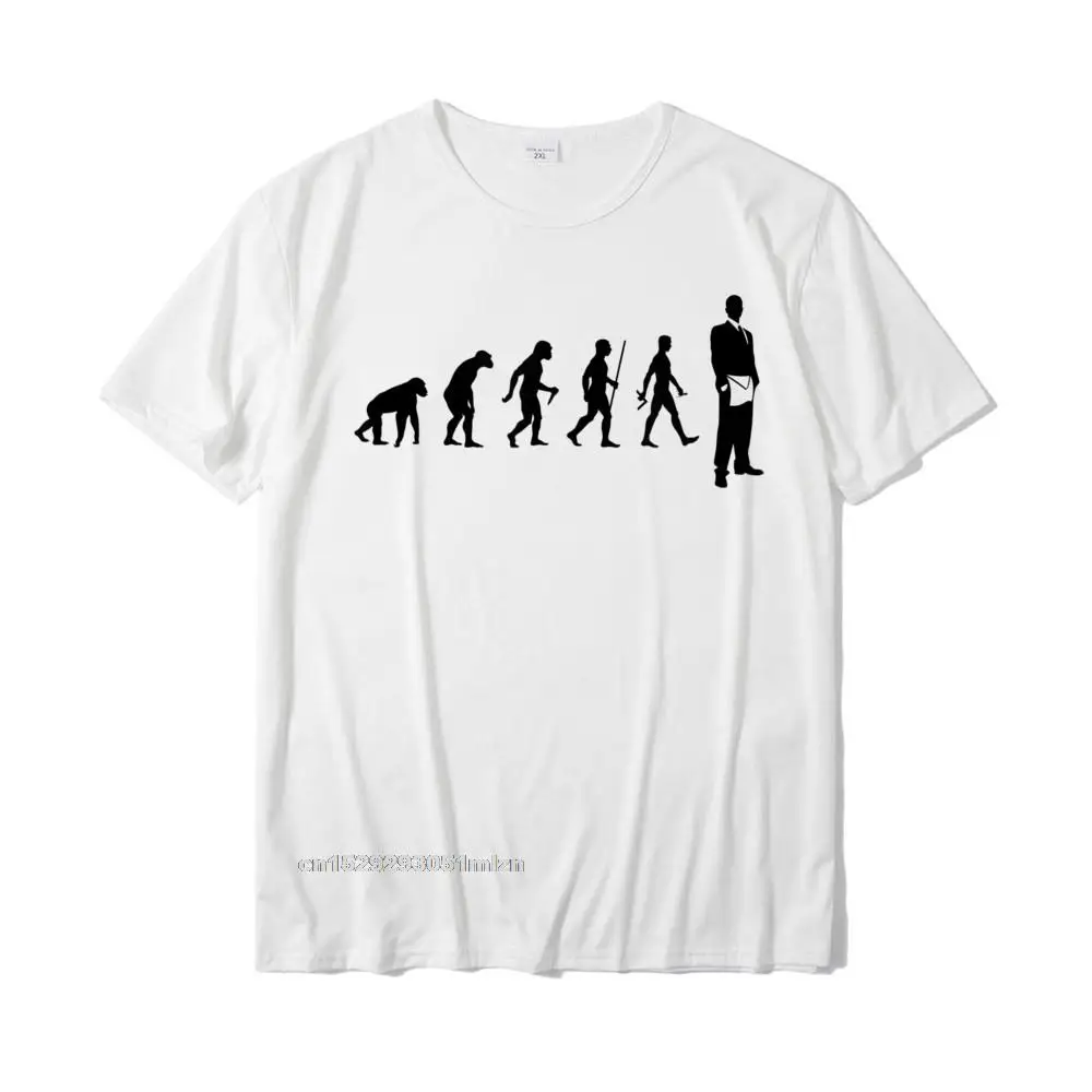 Geek T-shirts for Men Normal Summer Tops T Shirt Short Sleeve Newest Funny Tee-Shirts O-Neck 100% Cotton Drop Shipping Masonic Evolution Man To Mason Square Compass Freemason T-Shirt__3150 white