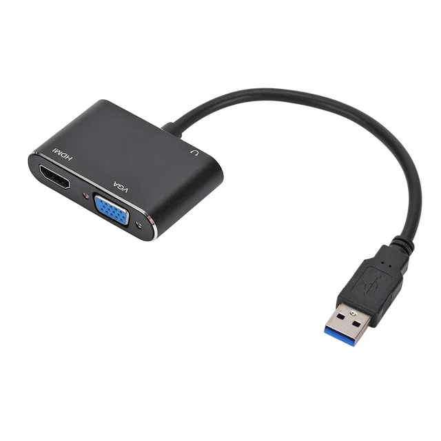 Black USB 3.0 to VGA Adaptor