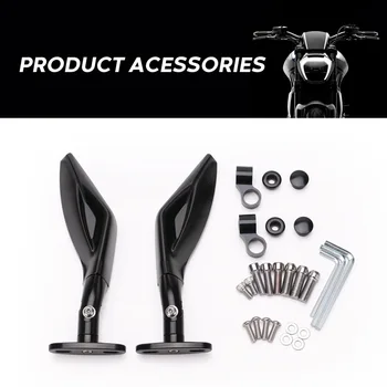 

Motorcycle Universal Rearview Mirrors Moto Accessories For Kawasaki Scooter Motorcycle Refit Rearview