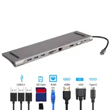 6 in 1 USB Type C Hub Hdmi PD Power Delivery Port 4 USB 3.0 Ports USB C Hub Adapter for Mac book Pro Thunderbolt 4 USB Charger