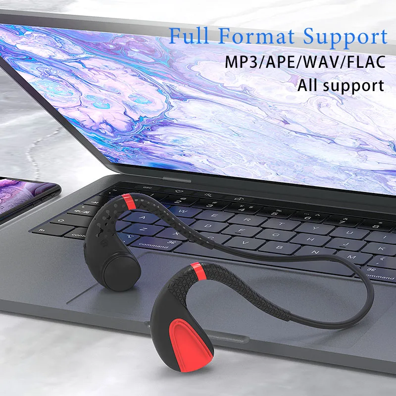 Aoogoor Wireless Bluetooth 5.0 Bone Conduction Earphones Wireless Outdoor Swimming Painless and Waterproof