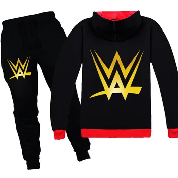 

Wrestler kids Boys Girls autumn suit Cartoon Clothes tshirts Long Sleeve +trousers Christmas Shirt Game Creeper thanksgiving