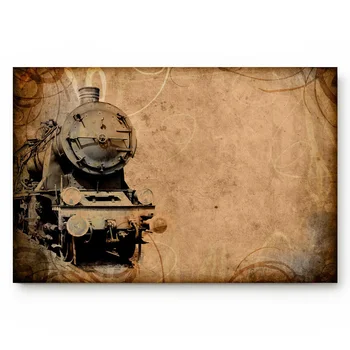 

Brown Train Steam Railway Retro Style Living Room Doormat Home Environmental Protection Bathroom Door Non-slip Floor Mat