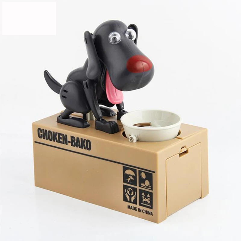 Жадный Роботизированный собачий банк Choken Bako Puppy Money Box голодна собака монета банк автоматический копилка для экономии денег для любителей собак коробка для денег подарок