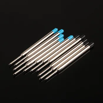 

5Pcs/lot Metal Ballpoint Pen Refills Blue Black Ink Refills 9.8CM Length 0.5mm Pen Core for School Office Writing Supplies