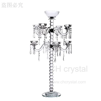

Crystal Candelabra Made Of Many K9 Crystal Balls For Wedding Centerpiece, Folwer Stand For Wedding Decor,Bridal Table Flower.