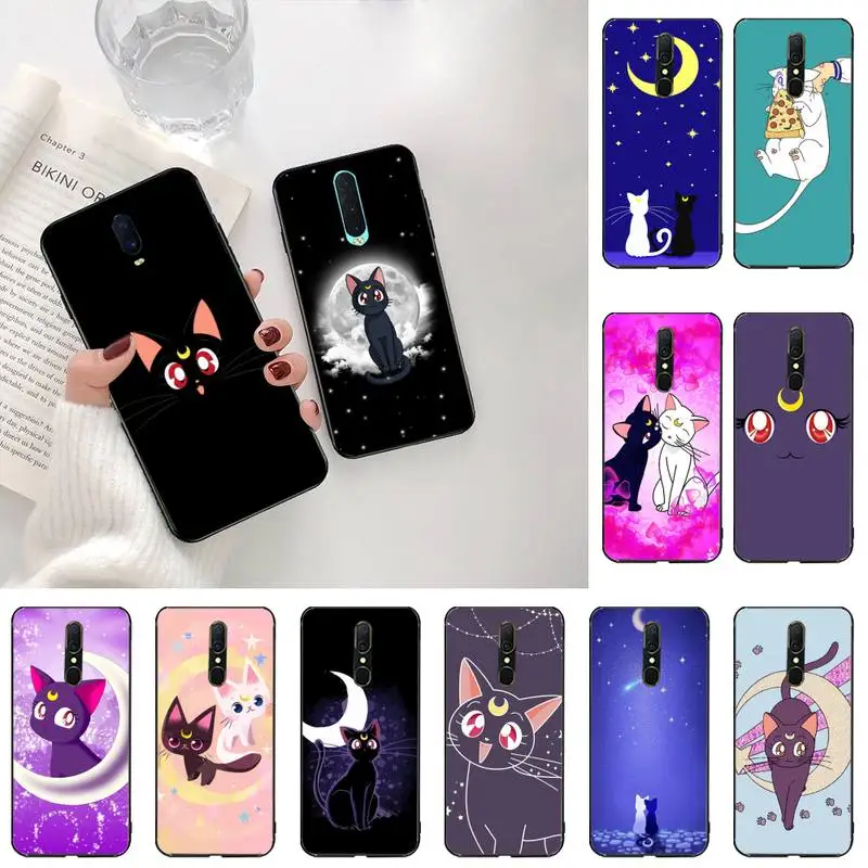 Мягкий чехол с котом Сейлор Мун для Oppo A5 A9 2020 A5S Reno2 z Renoace 3pro Realme5Pro|Бамперы| |