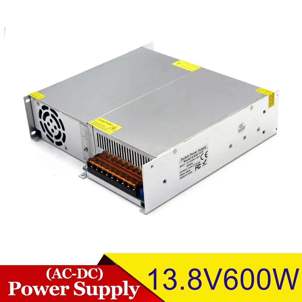 Питание DC 13,8 V 43,5 V 600W драйвер адаптера питания трансформатор AC110V 220V постоянного тока до DC13.8V Источники питания для светодиодный освещения CCTV