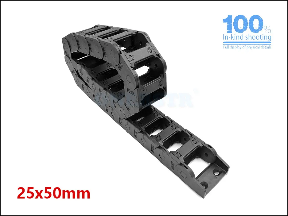 JFLO 1Meter 25x25 25x38 25x50 25x57 25x77mm Wire Carrier cable Drag chain Bridge type open of both side Towline Free shipping 21
